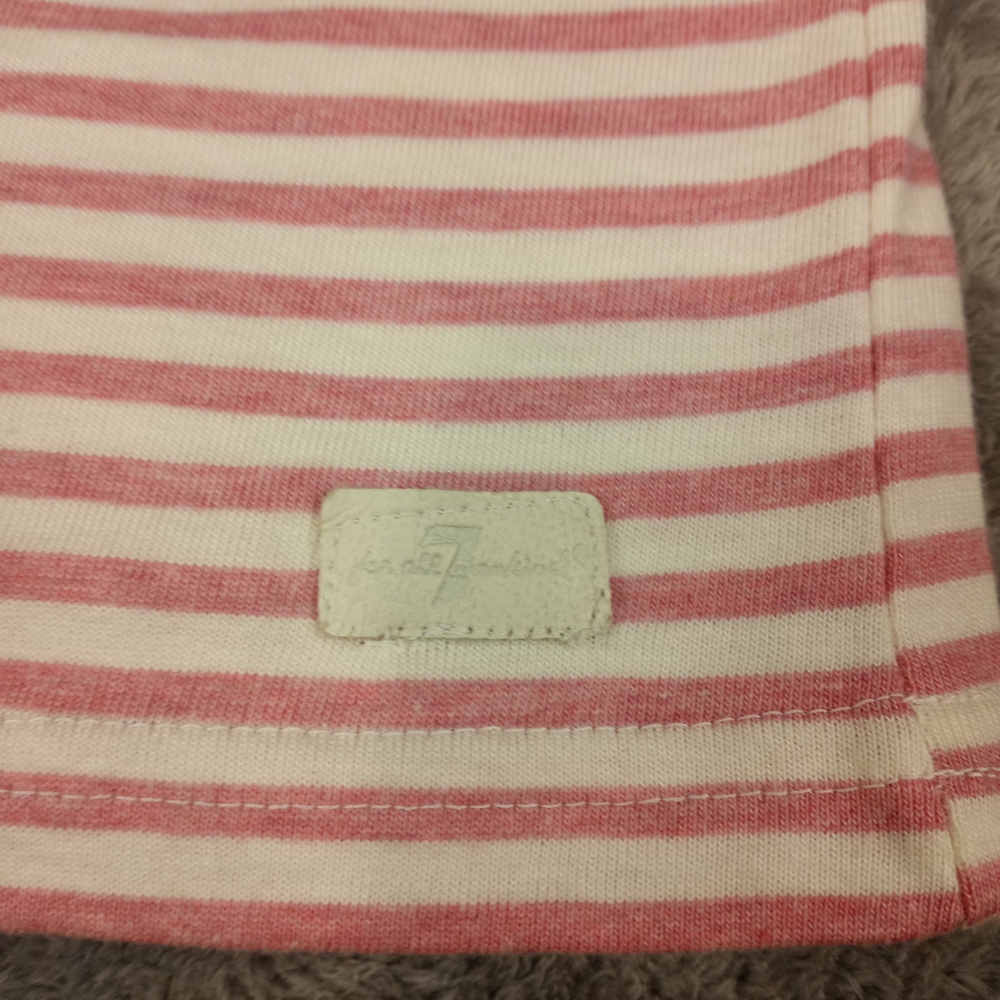 7 For All Mankind Women's Tank Top Shirt triped Pink and Blue Small NWT - Picture 7 of 13